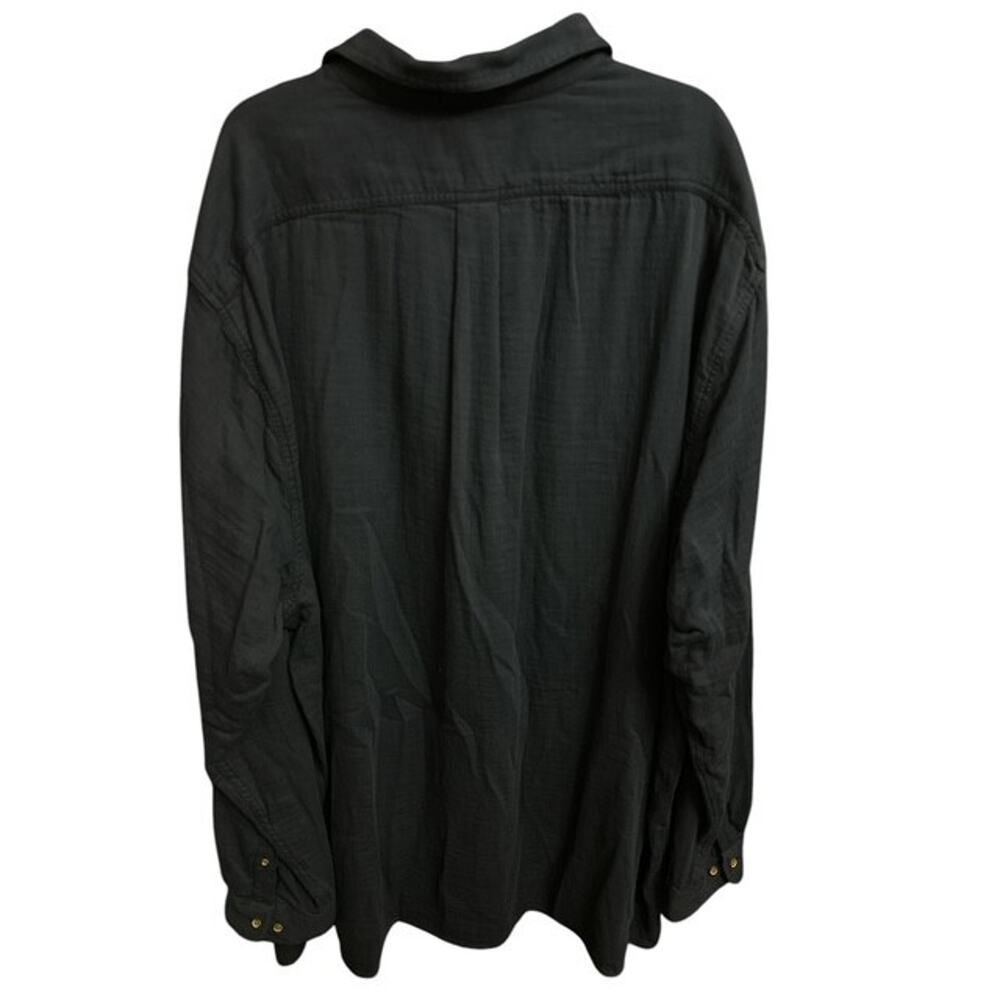 Rowm 4XT Shirt Handsome Navy Blue Durable Woven Modern Button Pocket Long Sleeve - Picture 4 of 4